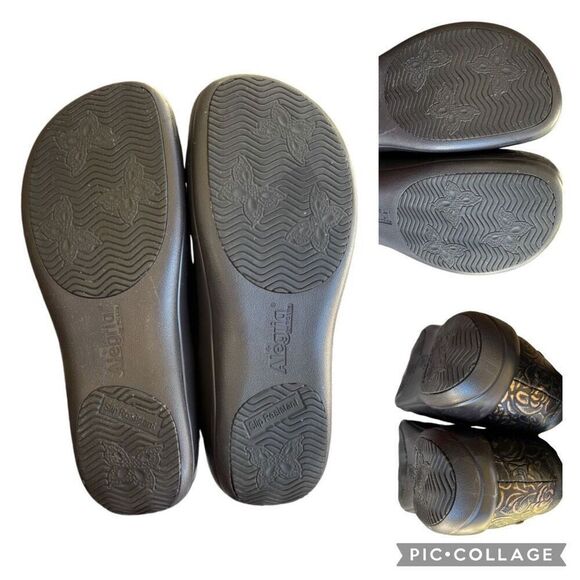 Alegria Keli Professional Bronze Age Leather Slip On Slip Resistant Clog Sz 37 - Picture 8 of 8